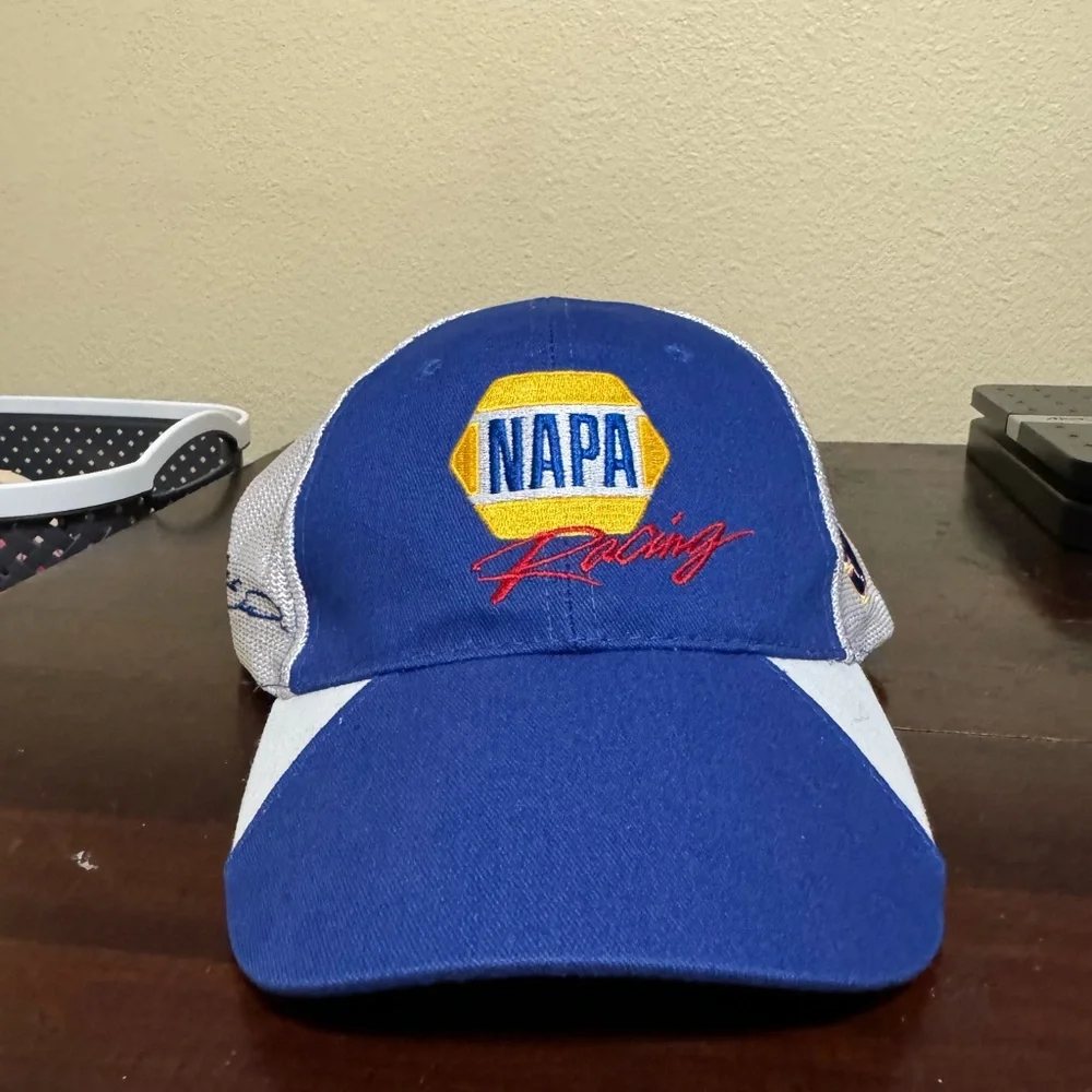 Vintage NAPA Know How Racing 9 Hendrick Motorsport Blue White Mesh Ball Cap Hat